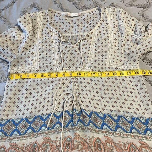 𝅺ALTAR’D State semi sheer boho top size L - Picture 9 of 10